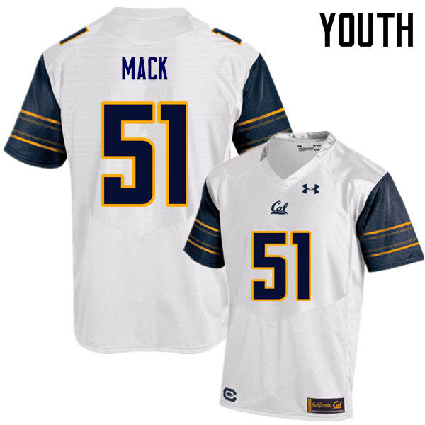 Youth #51 Alex Mack Cal Bears (California Golden Bears College) Football Jerseys Sale-White